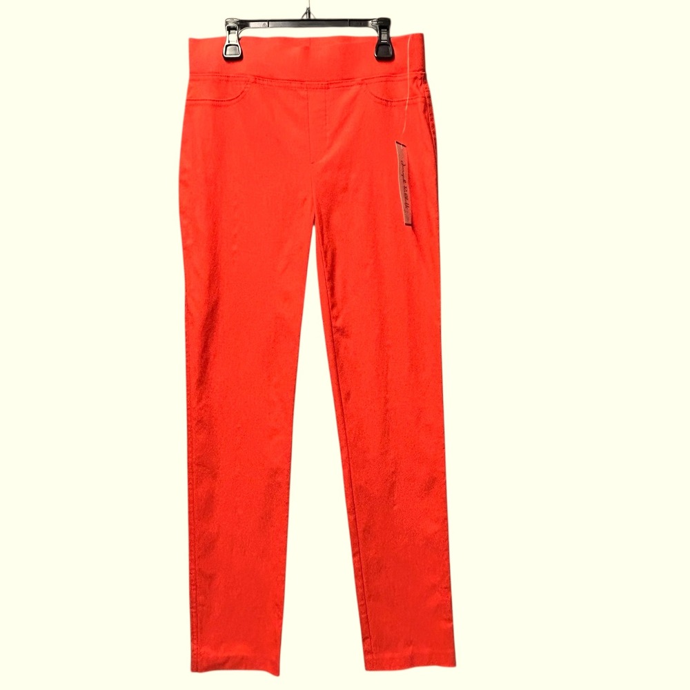 NEW Joseph Ribkoff Pull‎ On Pants Women's 6 Orange Casual Stretchy Trousers